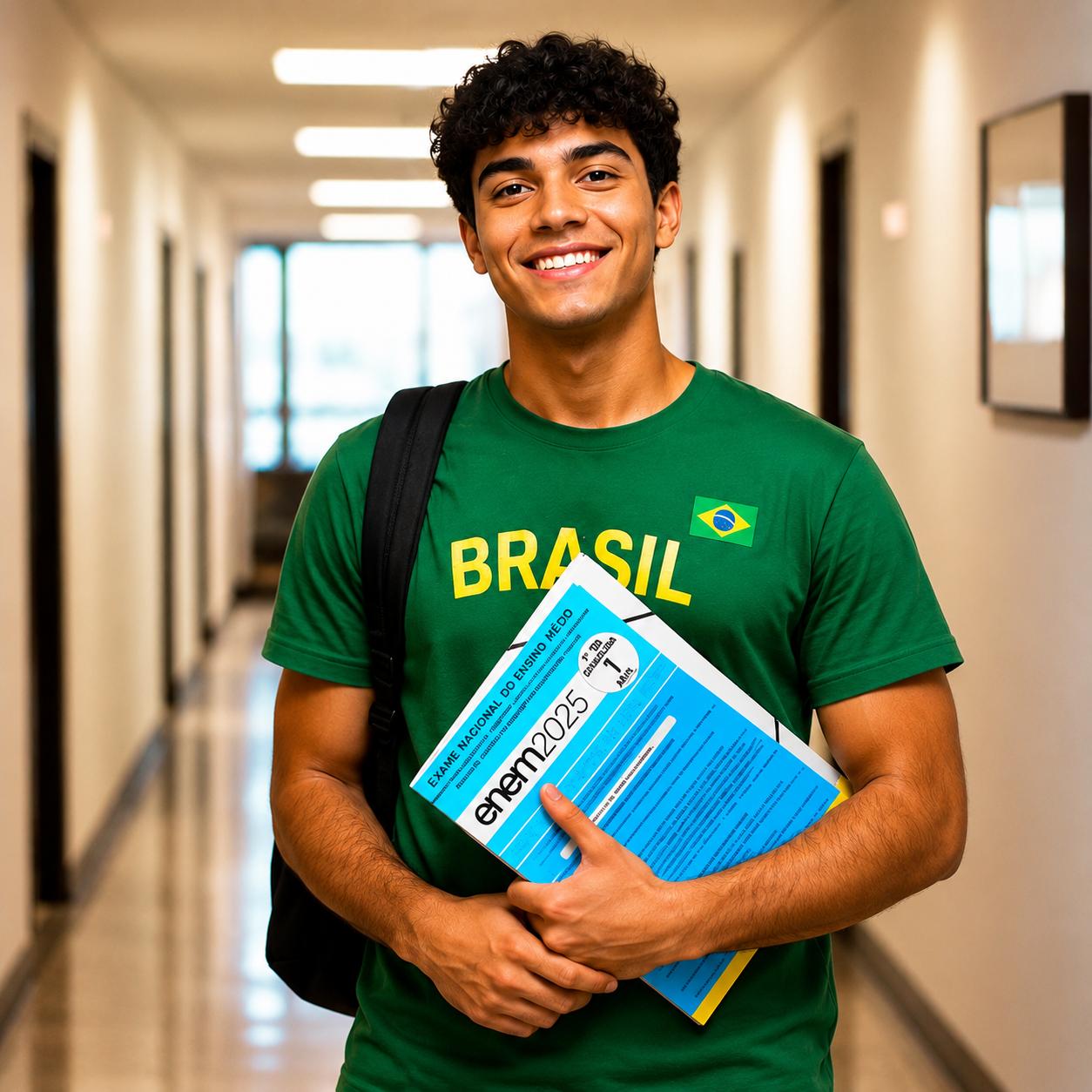 Aluno estudando redação